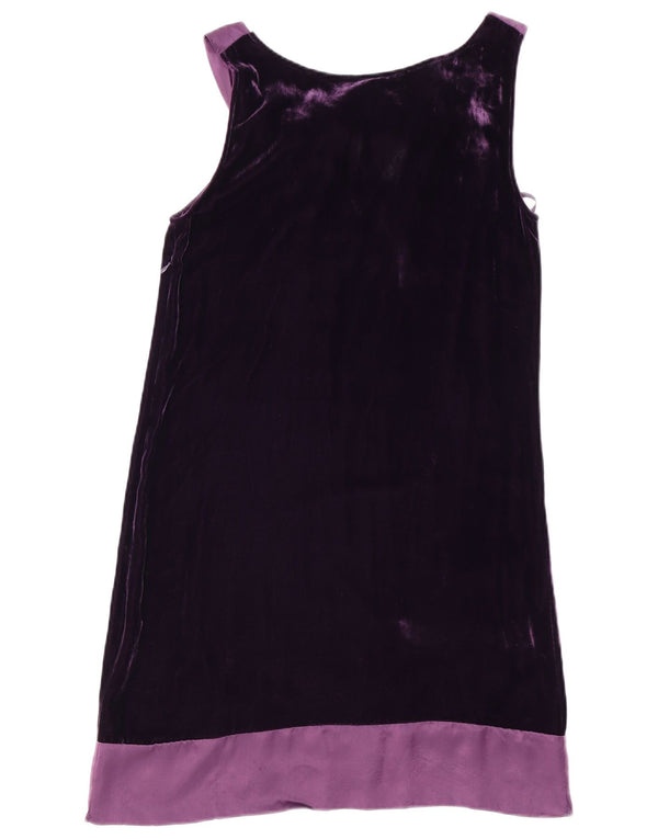 Marks & Spencer pentru femei Autograph Velvet Shift Rochie UK 12 Medium Purple