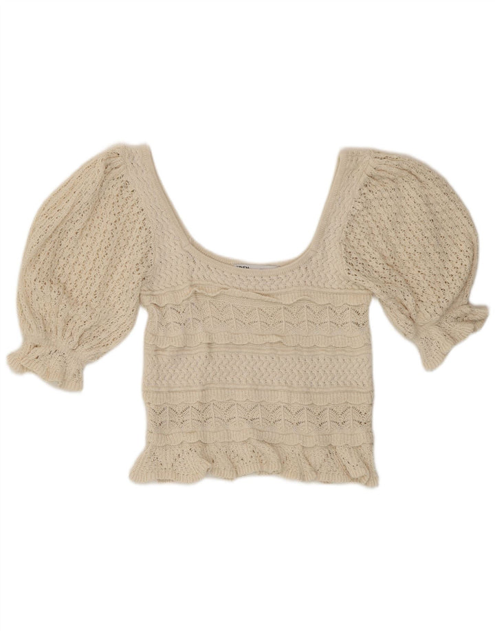 Bluză Crochet Crochet pentru Damă Zara UK 10 Mic Bej