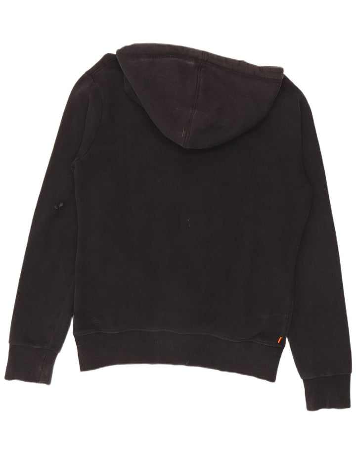 Pulover cu glugă grafic Superdry pentru bărbați, bumbac mediu negru