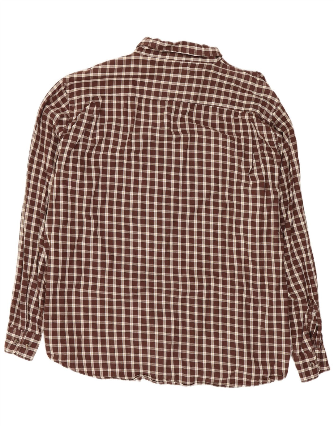 Cămașă de flanel pentru bărbați Wrangler XL, bumbac cu carouri maro
