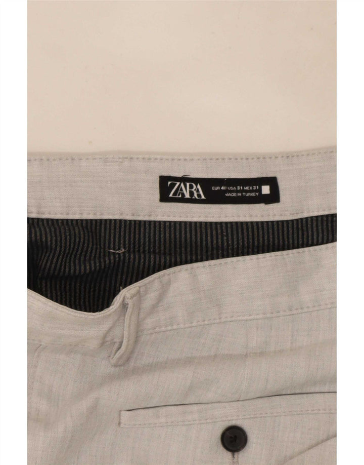 Pantaloni chino slim pentru bărbați Zara EU 40 Mediu L31 L28 Gri