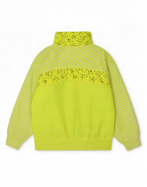 Jachetă căptușită supradimensionată pentru femei Vintage EU 38 Medium galben cu dungi