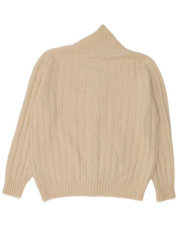 Pulover Cardigan pentru bărbați Gioferrari IT 54 XL Lână Merinos Albă
