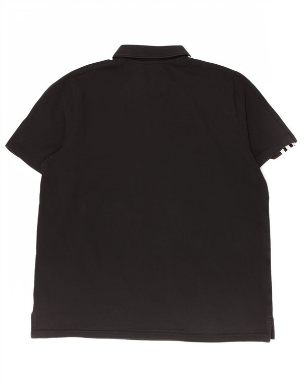 Tricou polo pentru bărbați Adidas 2XL, bumbac negru