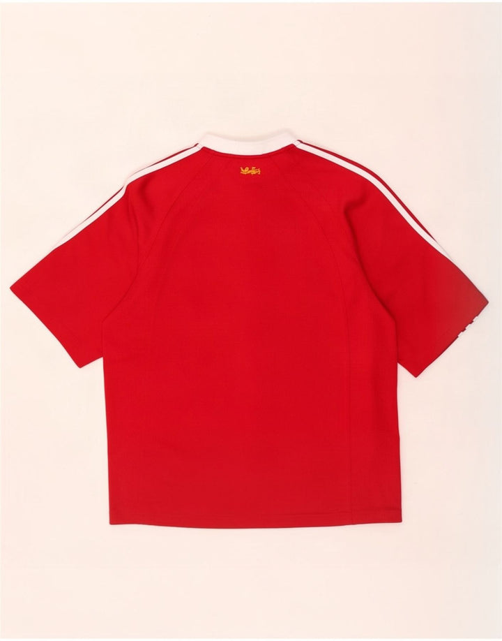 Tricou cu grafică Adidas Zurich pentru bărbați Top mediu roșu din poliester color bloc