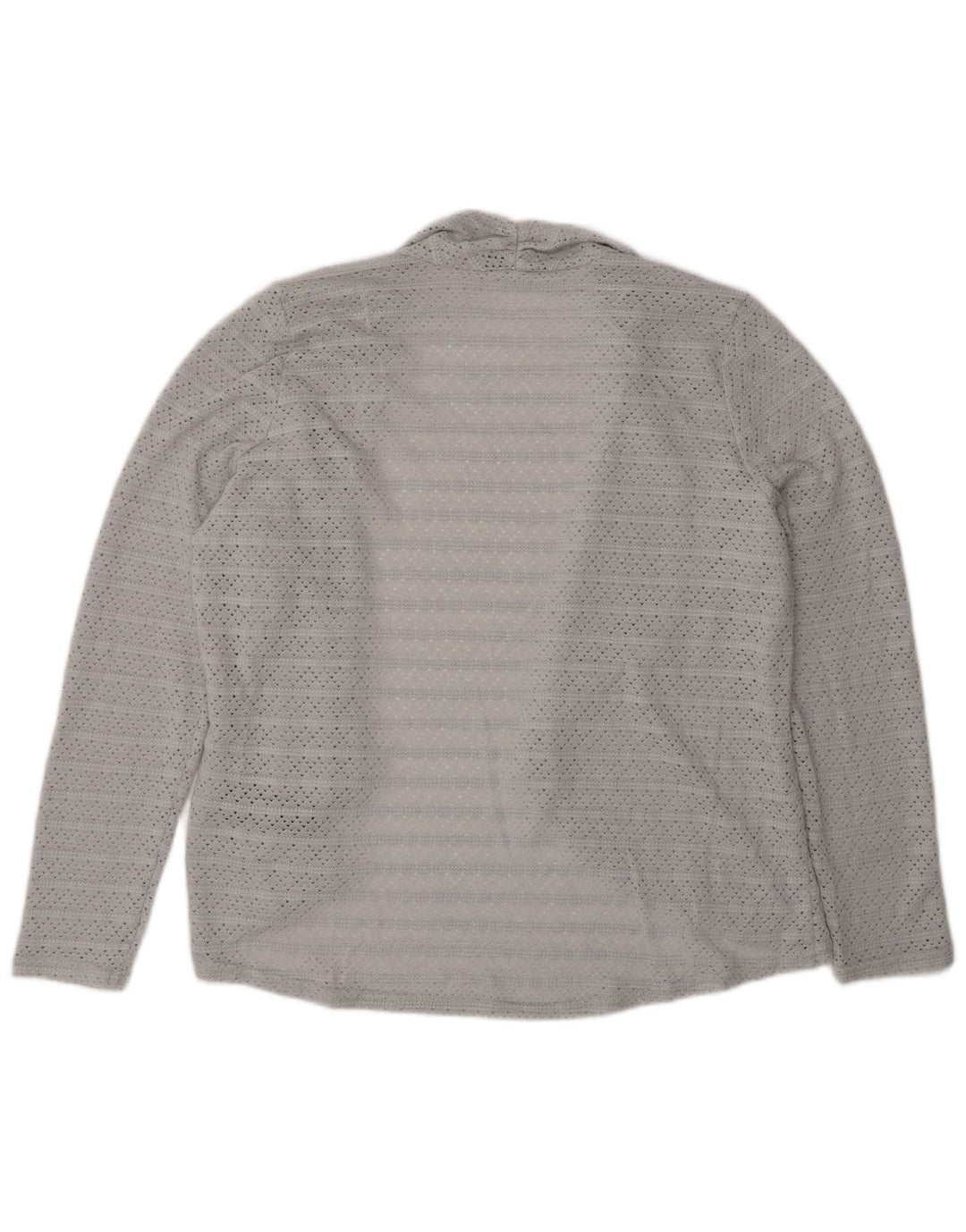 Oasis Womens Open Cardigan Top UK 12 Medium Gri Poliester