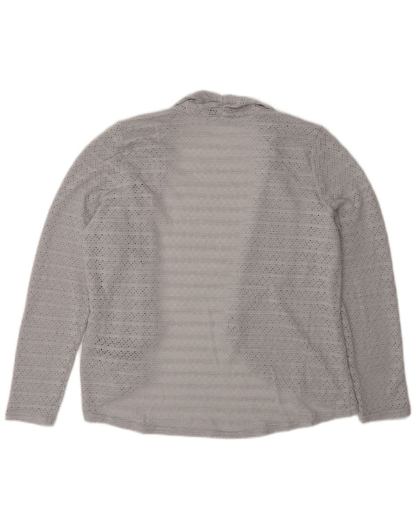 Oasis Womens Open Cardigan Top UK 12 Medium Gri Poliester