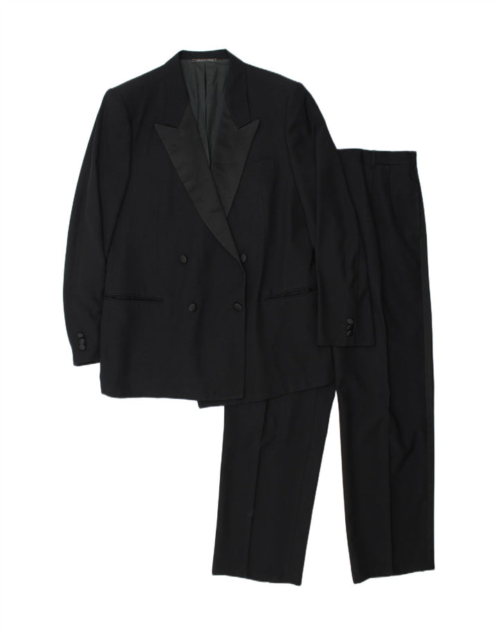 Egon Von Furstenberg Mens UK 40 Large W32 L32 Lână virgină neagră