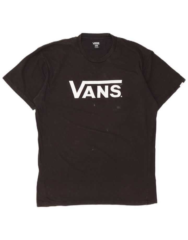 Tricou grafic Vans pentru bărbați Top mare din bumbac negru