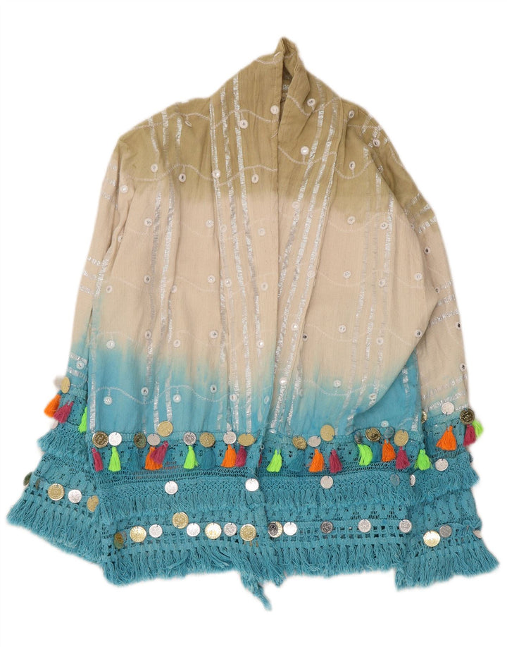 Top cardigan vintage pentru femei cu mâneci 3/4 UK 12 mediu multicolor