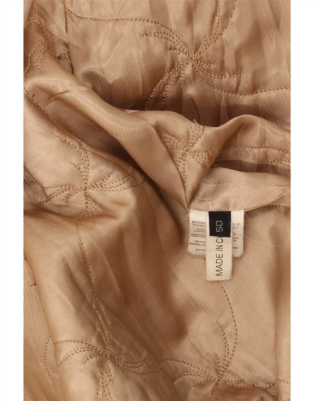 Palton din piele vintage pentru femei EU 50 3XL Bej Clasic