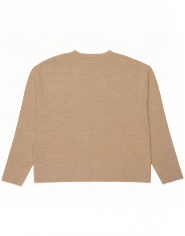 Pulover pentru femei Marks & Spencer, cu decolteu în V, UK 18 XL, bej, viscoză cu pături
