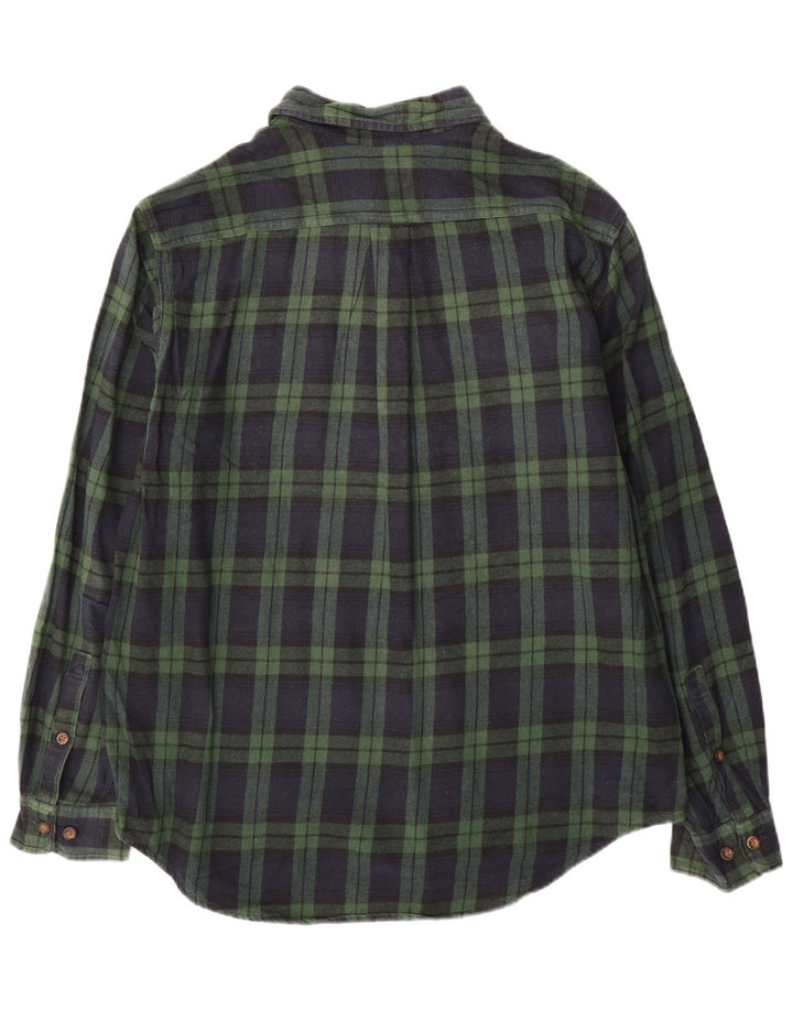 Cămașă de flanel pentru bărbați EDDIE BAUER XL, bumbac cu carouri verde