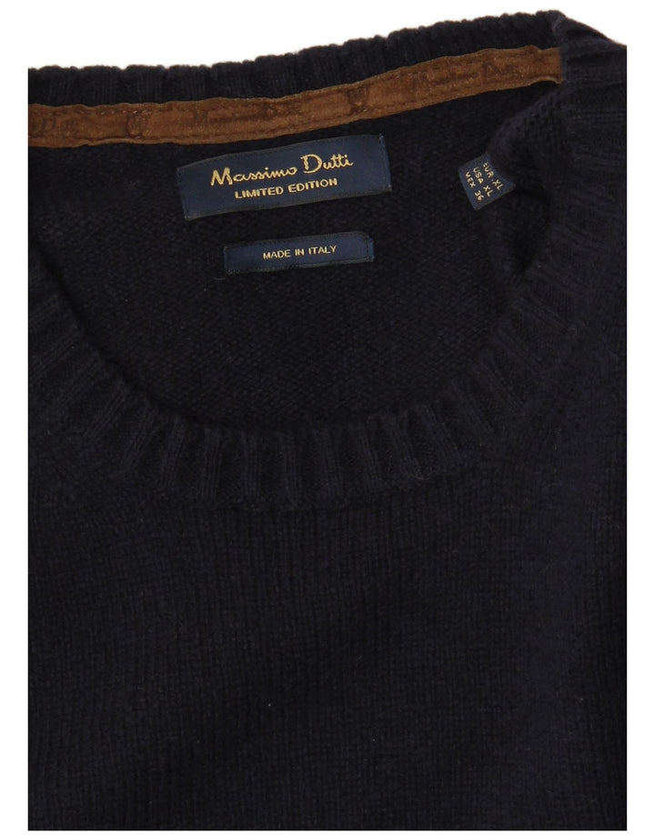 Pulover Massimo Dutti pentru bărbați, cu gât crew, XL, bleumarin