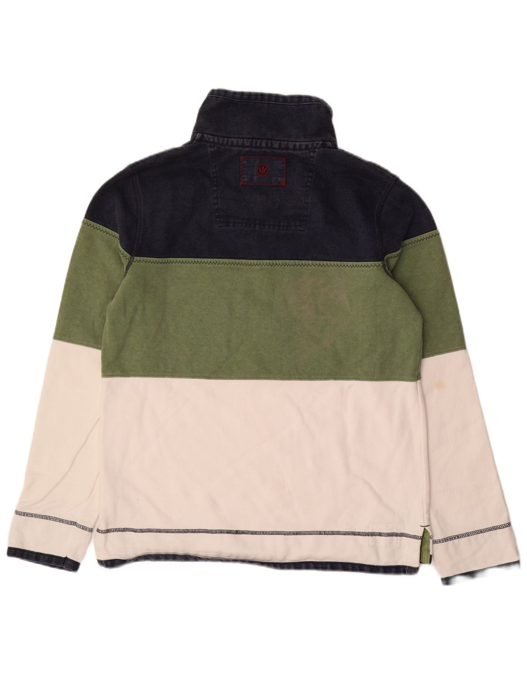 Hanorac pentru bărbați Fat Face, cu fermoar și gât, Jumper mic, multicolor, color block