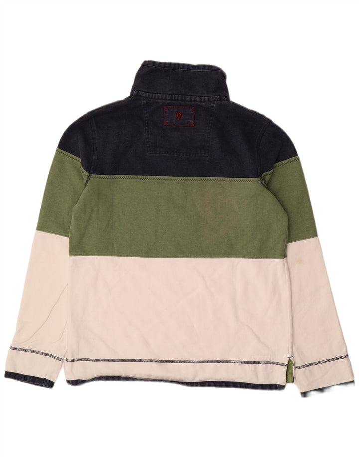 Hanorac pentru bărbați Fat Face, cu fermoar și gât, Jumper mic, multicolor, color block