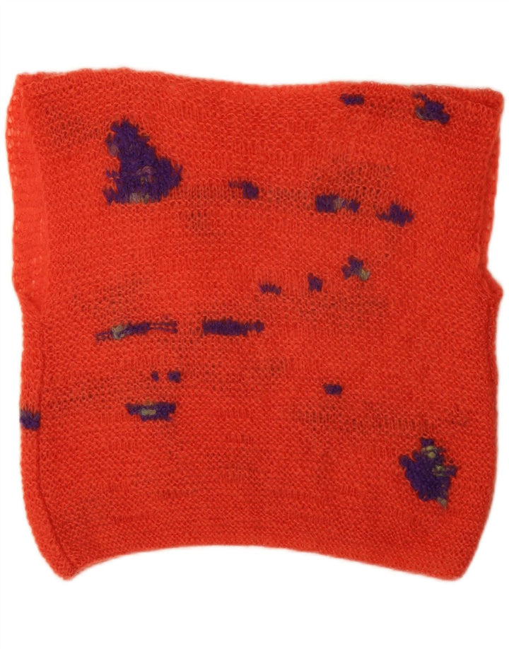 VINTAGE Femei Vest Tank Top UK 1 Medium Orange