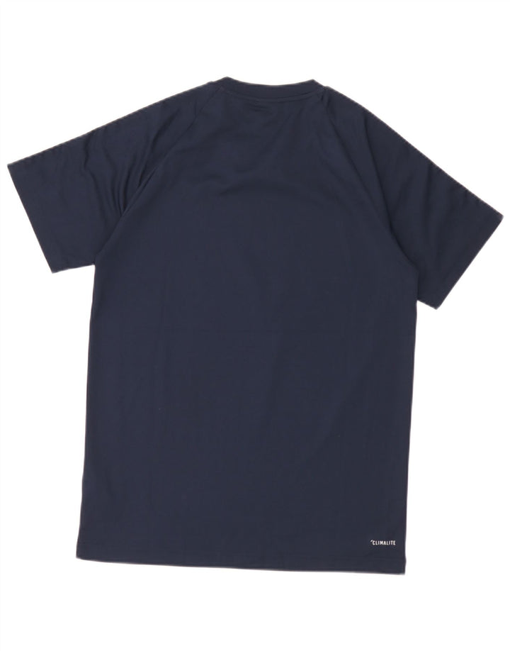 Tricou Adidas Climalite pentru bărbați Top mic, poliester bleumarin