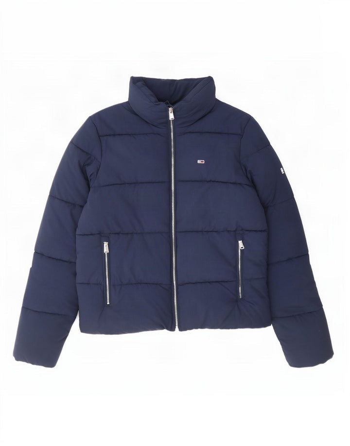 Jachetă căptușită supradimensionată pentru femei Tommy Hilfiger UK 6 XS Poliamidă bleumarin