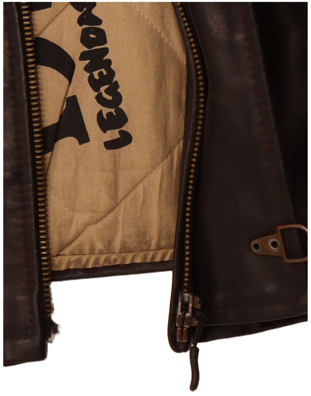 Jachetă legendară 1957 Jachetă de piele pentru bărbați UK 36 Piele maro mică