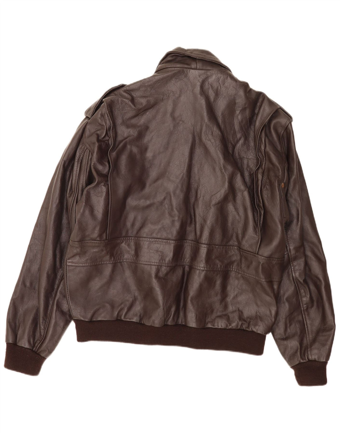 Bomb Boogie Jachetă de aviator din piele pentru bărbați UK 42 XL maro