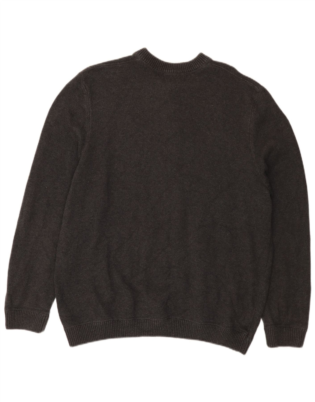 EDDIE BAUER Pulover pentru bărbați cu gât roșu, XL, bumbac gri