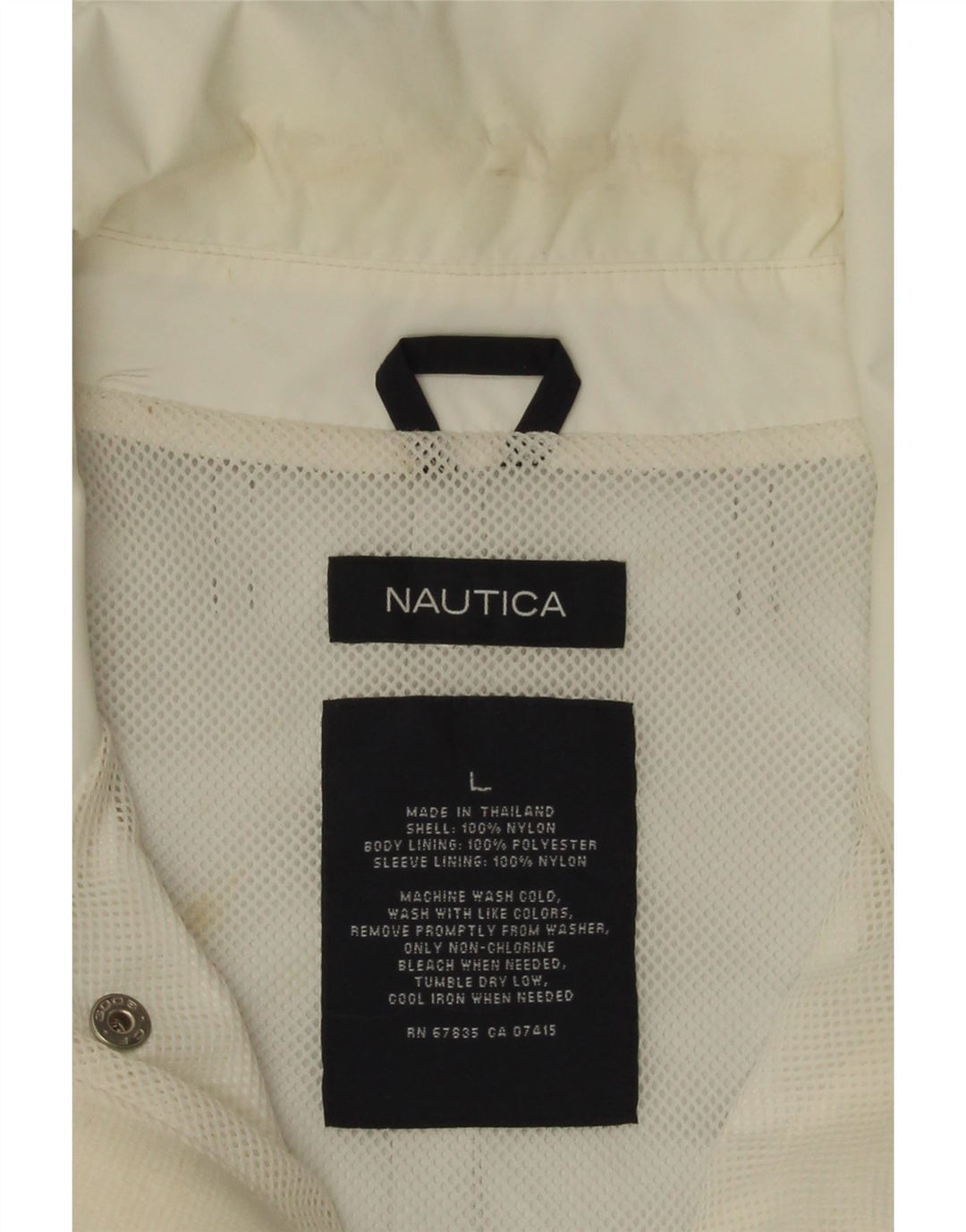 Jachetă de ploaie pentru bărbați Nautica UK 40, mare, alb, din nailon