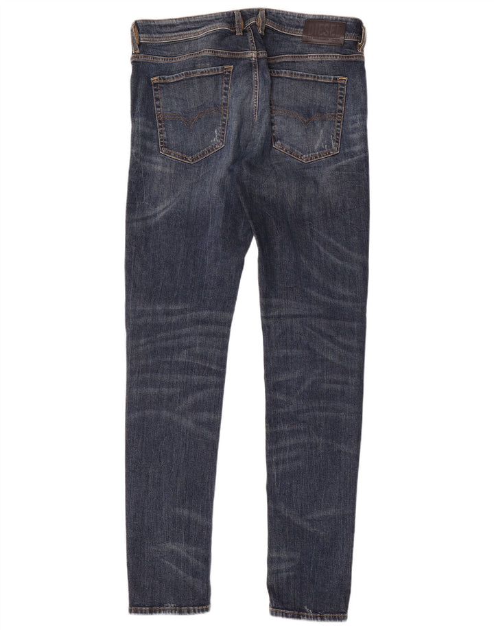 DIESEL Blugi skinny învechiți pentru bărbați W34 L35 Bumbac albastru