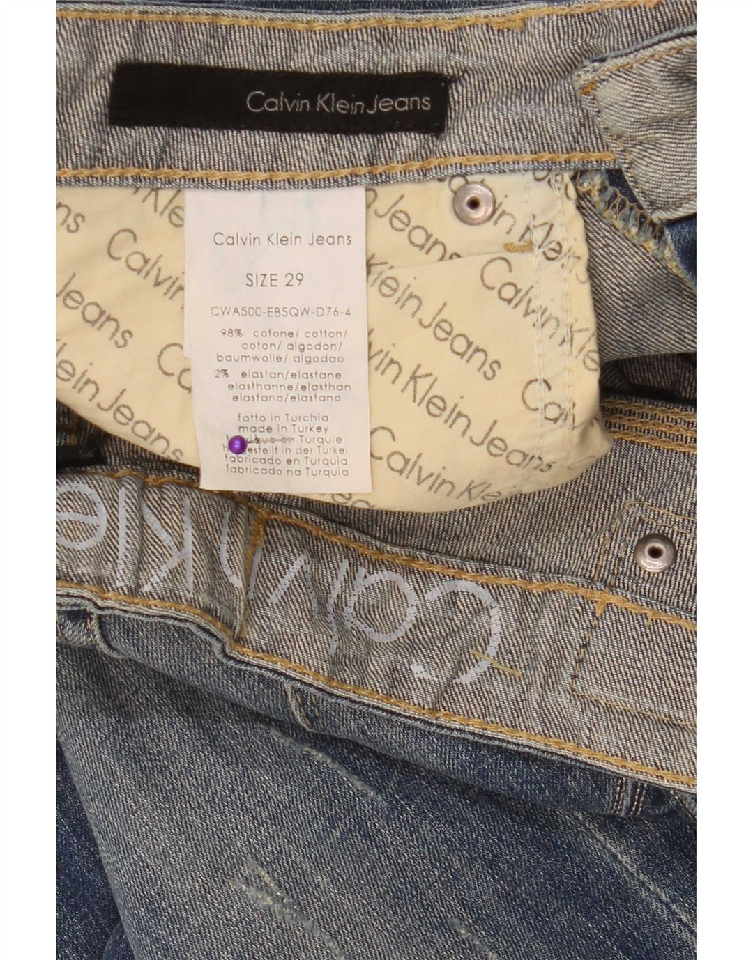Blugi slim pentru femei Calvin Klein W29 L34 Bumbac albastru