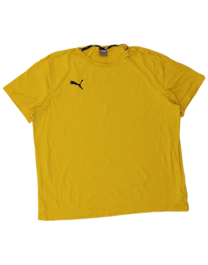 Tricou pentru bărbați Puma Top 2XL galben bumbac