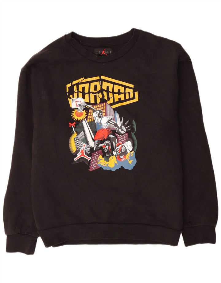 Hanorac grafic pentru bărbați Jordan Jumper XL bumbac negru