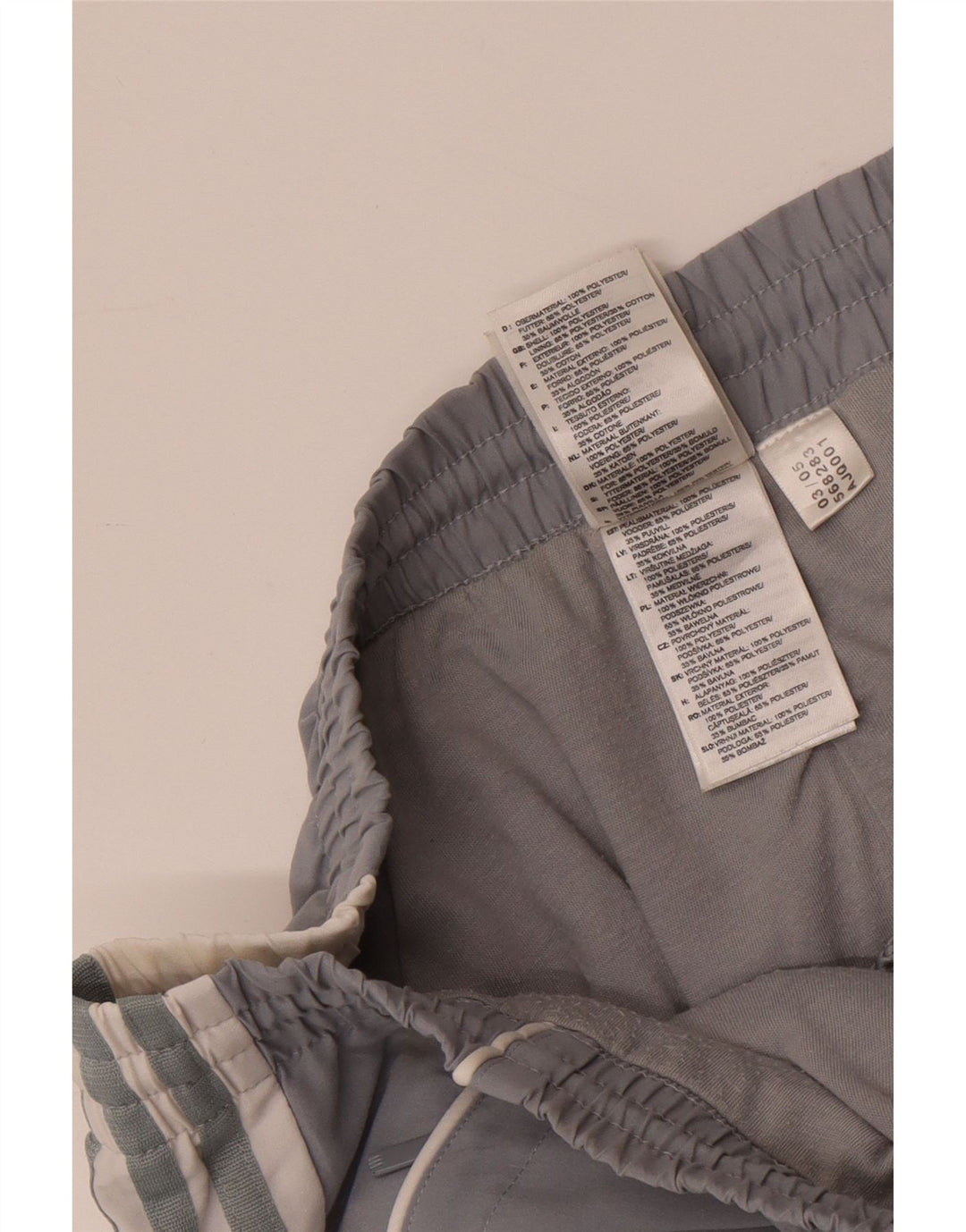Pantaloni de trening Adidas pentru bărbați, mari, gri, poliester color bloc