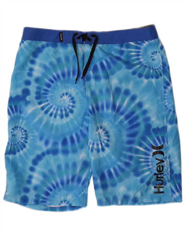 Pantaloni scurți de înot Hurley pentru băieți 15-16 ani, poliester cu vopsea cravată