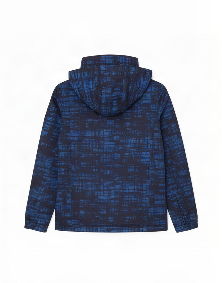 Jachetă de schi cu glugă pentru bărbați Mountain Warehouse, cu model abstract, UK 36 Small Blue