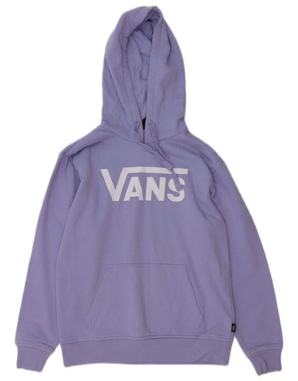 VANS Pulover supradimensionat cu glugă cu grafic pentru femei UK 6 XS Bumbac violet