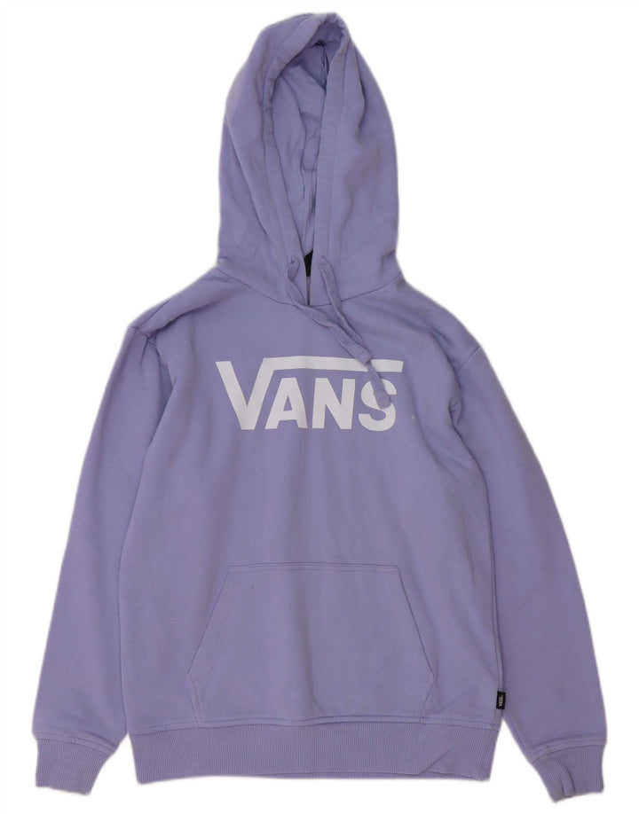 VANS Pulover supradimensionat cu glugă cu grafic pentru femei UK 6 XS Bumbac violet