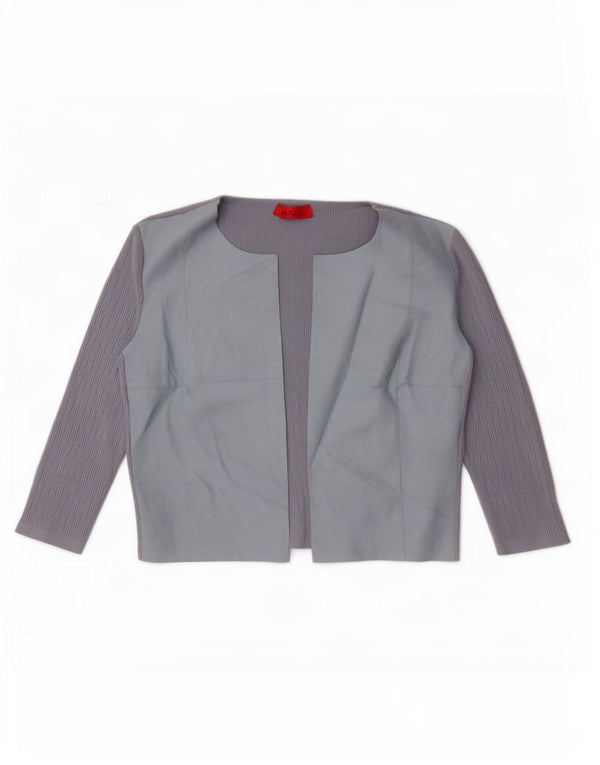Max & Co. Top bolero cu mâneci 3/4 pentru femei UK 16 mare, gri, viscoză