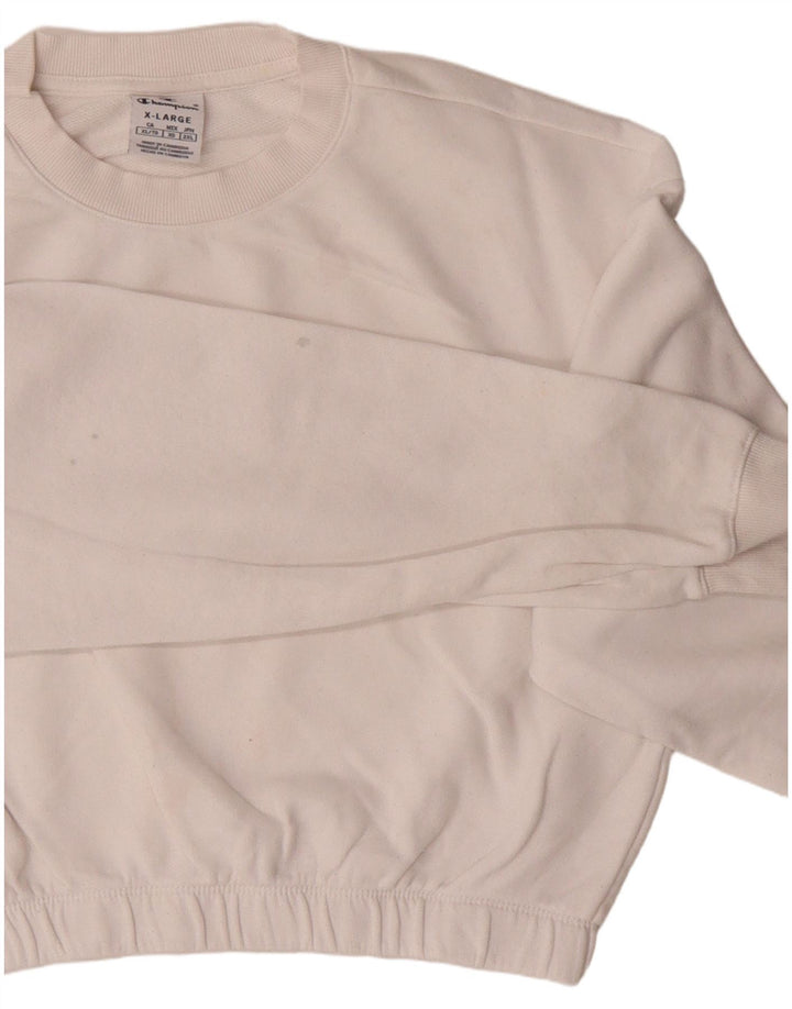 Pulover pentru damă CHAMPION Crop Pulover UK 18 XL Bumbac alb