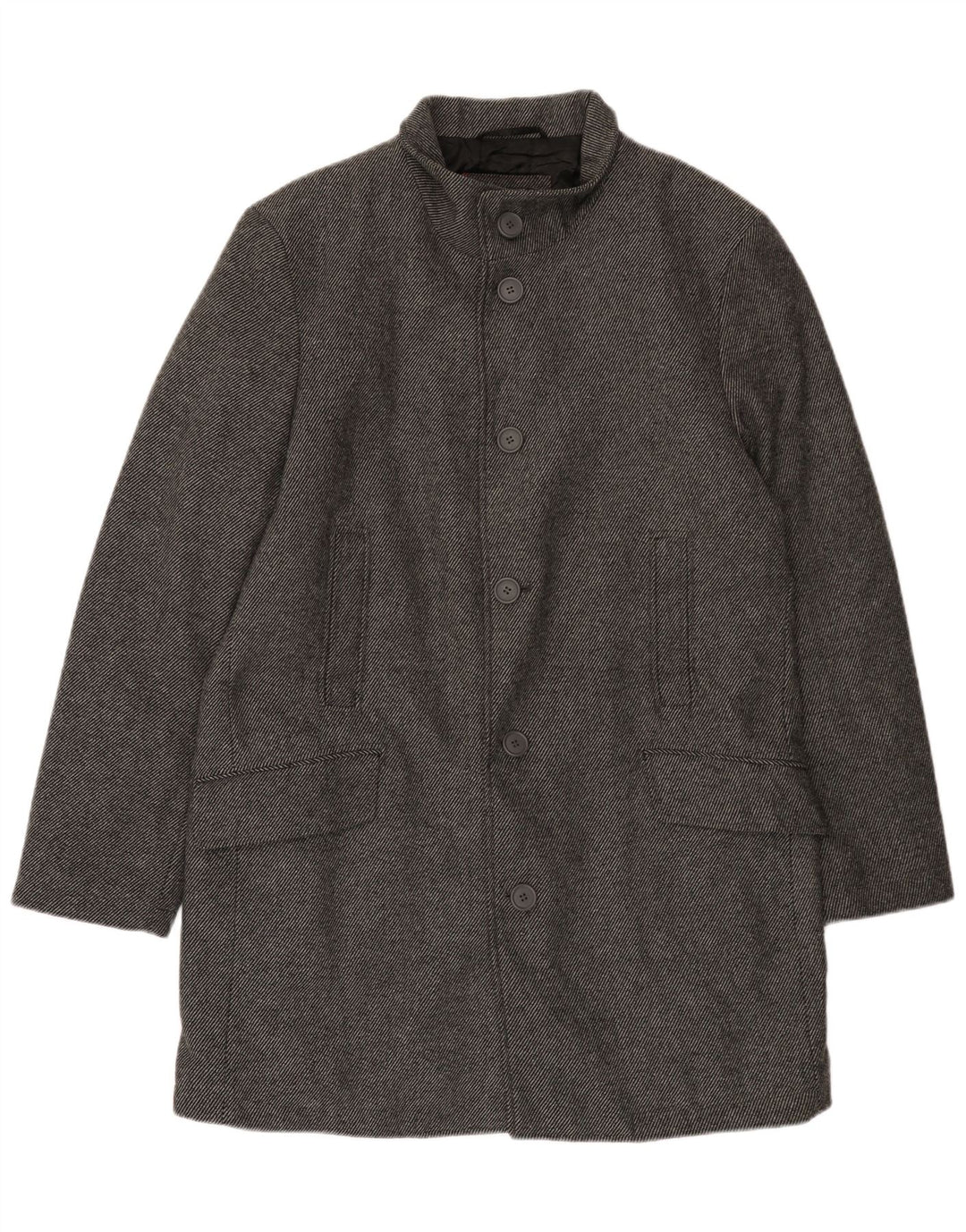 Pardesiu pentru bărbați Bruno Banani UK 44 2XL Lână cu dungi gri