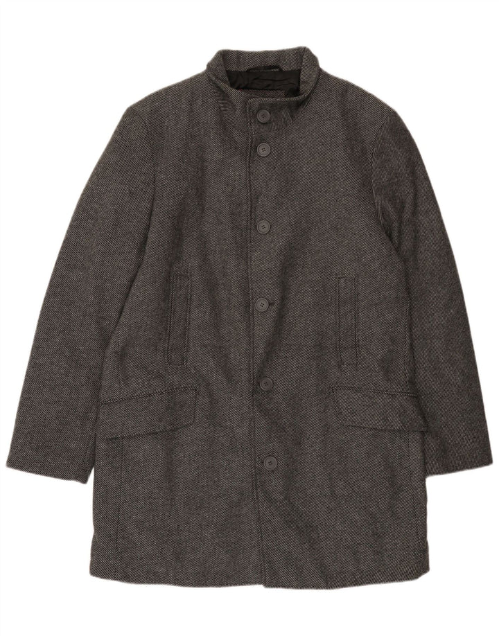 Pardesiu pentru bărbați Bruno Banani UK 44 2XL Lână cu dungi gri