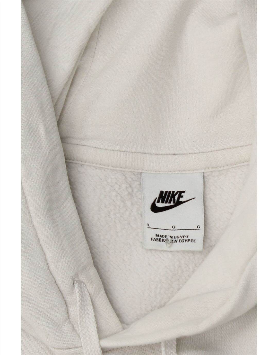 Pulover NIKE pentru bărbați cu glugă grafică, mare, alb, din bumbac