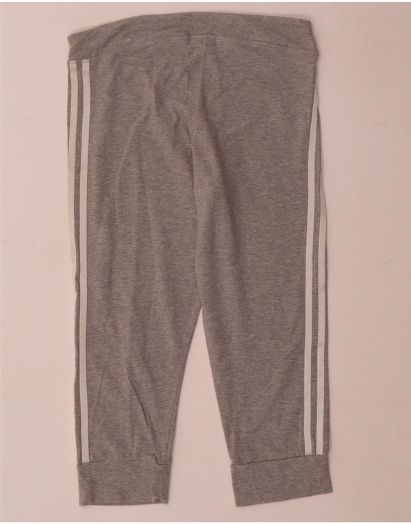 Pantaloni de trening Capri pentru femei Adidas Joggeri UK 8/10 Small Gri