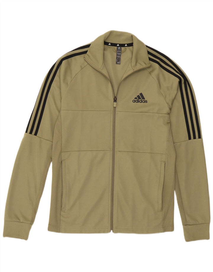 Jachetă de top pentru trening Adidas Aeroready pentru bărbați, poliester kaki mic