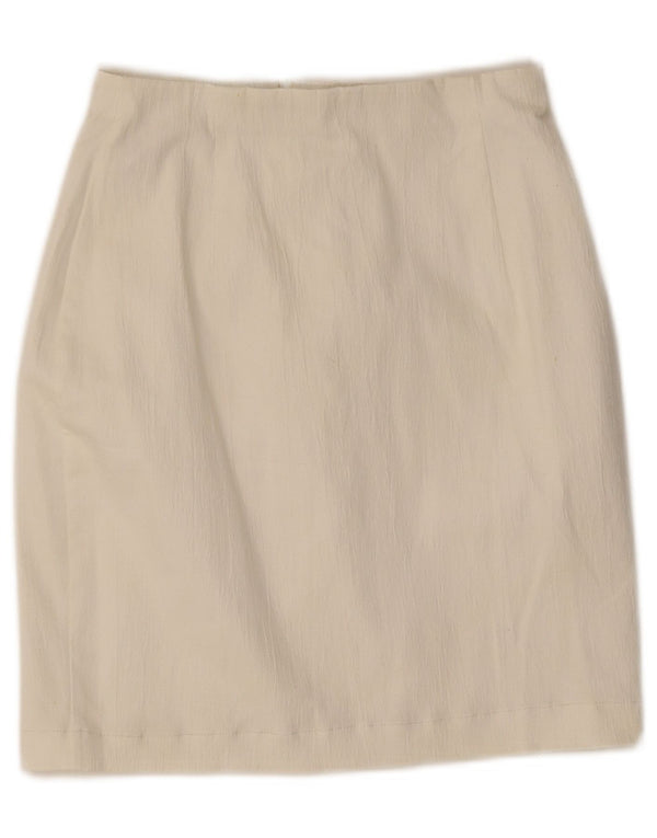Fusta creion mini pentru femei Marks & Spencer UK 10 Small W25 Poliester alb