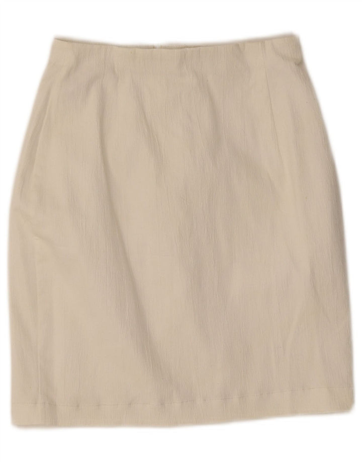 Fusta creion mini pentru femei Marks & Spencer UK 10 Small W25 Poliester alb