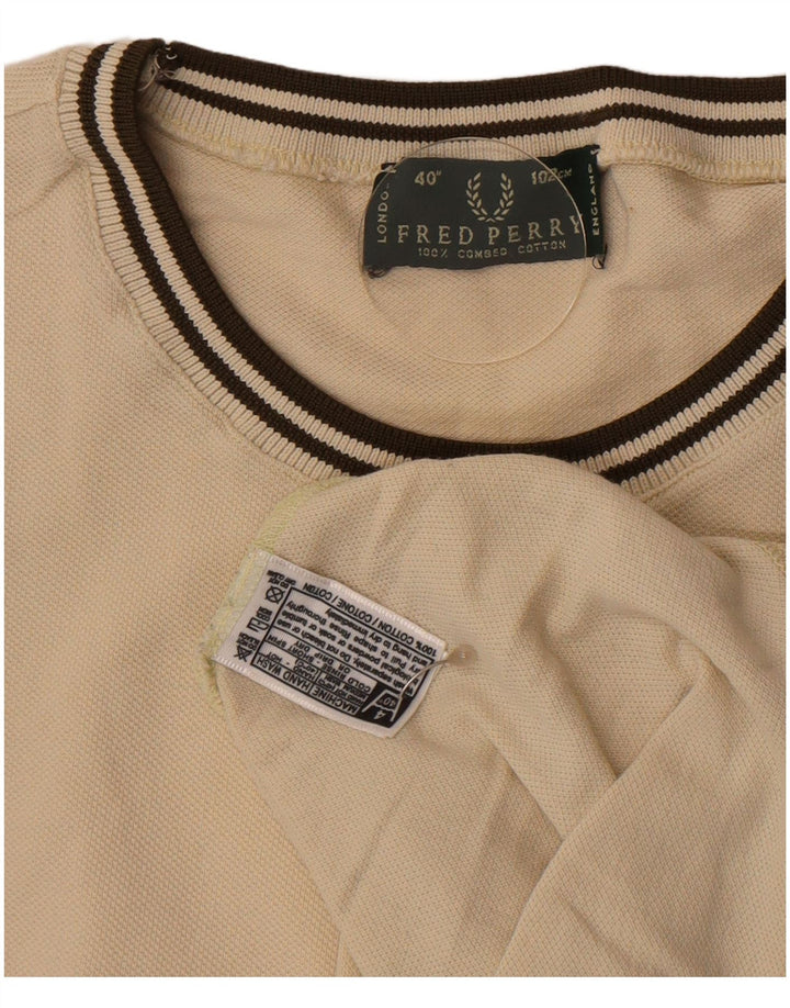 Tricou Fred Perry pentru bărbați Top mic, bej, bumbac