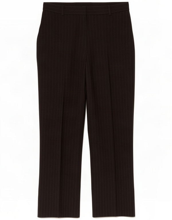 St. Bernard Womens Casual Trousers IT 42 Medium W28 L29 Black Pinstripe