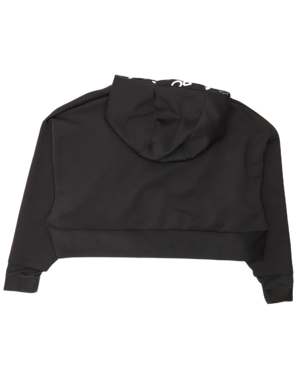 Jumper Nike Dri Fit Crop pentru femei UK 14 2XL Negru Poliester Sport