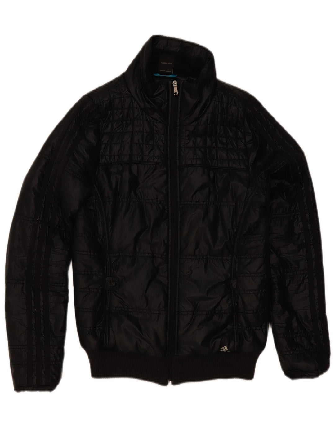 Jachetă căptușită pentru femei Adidas UK 12 Poliester mediu negru