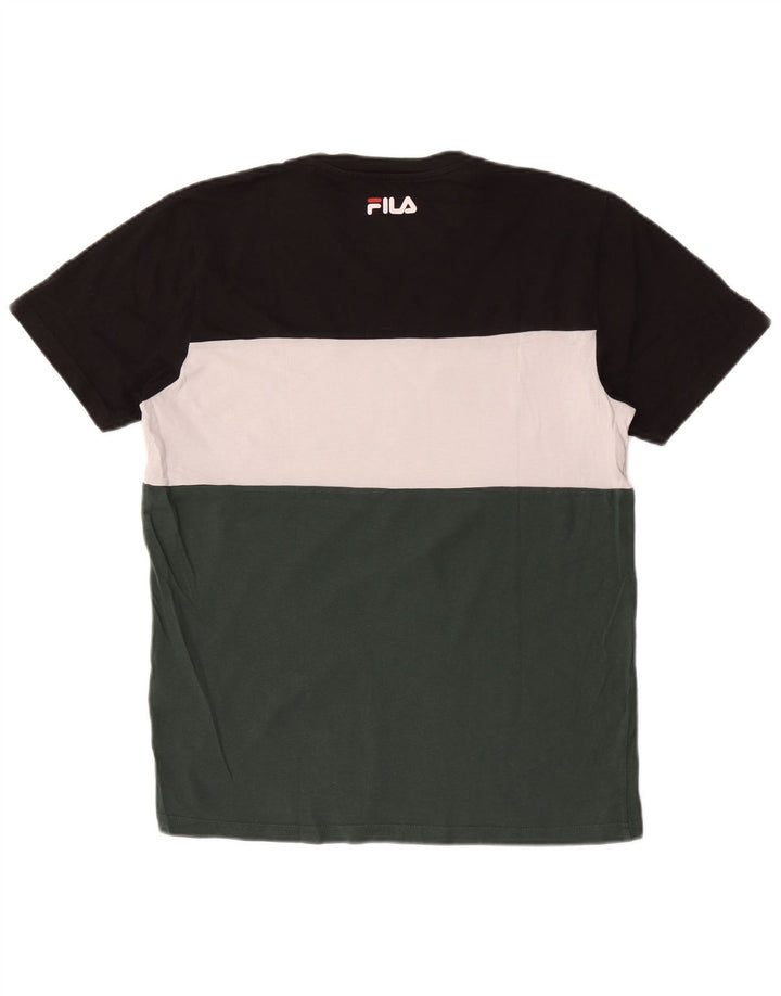 Tricou cu grafică Fila pentru bărbați Top mediu multicolor din bumbac color bloc